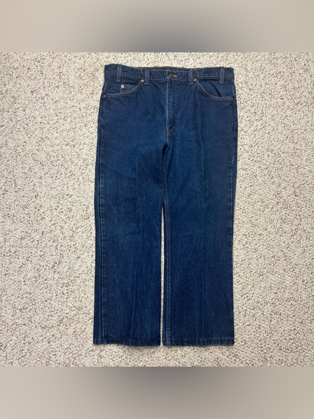 Levi’s Men’s Made in USA Orange Tab 517 Bootcut Jeans Dark Wash 38X26 Hemmed 80s
